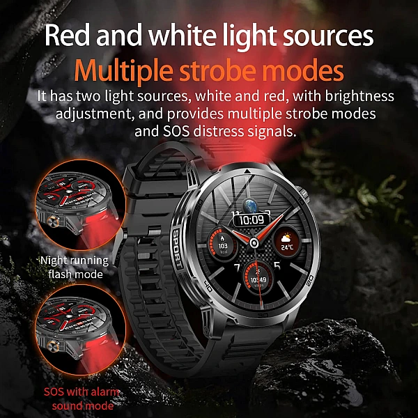 Smartwatch Microwear AK95 – Black Steel