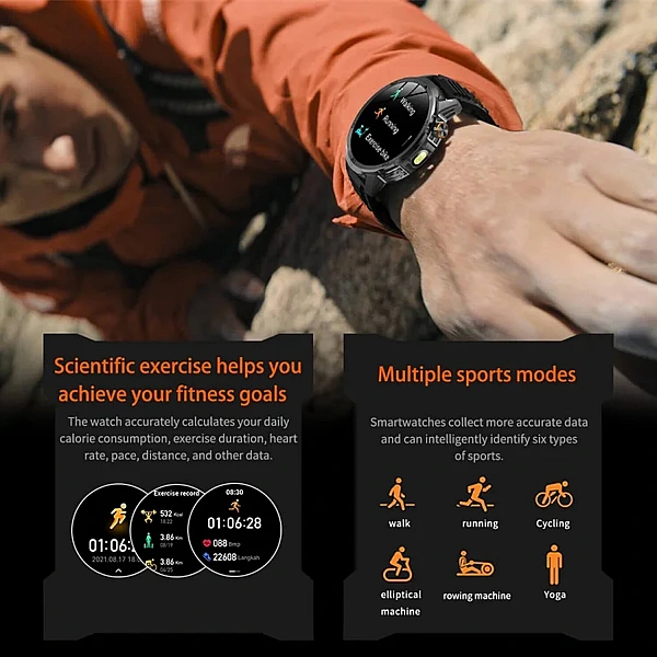 Smartwatch Microwear AK95 - Black Steel Smartwatch Microwear AK95 - Black Steel