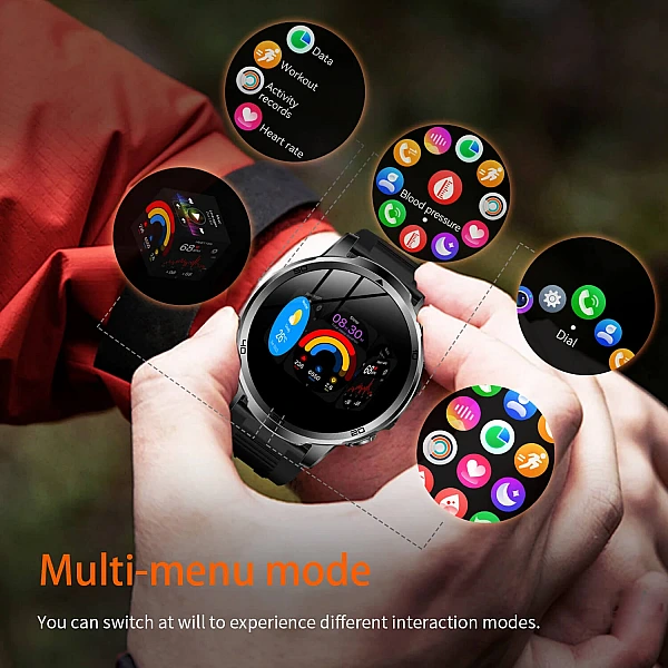 Smartwatch Microwear AK95 – Black Steel