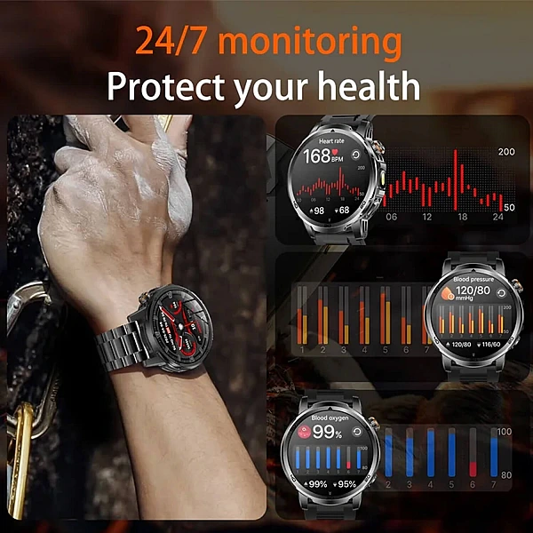 Smartwatch Microwear AK95 – Black Steel