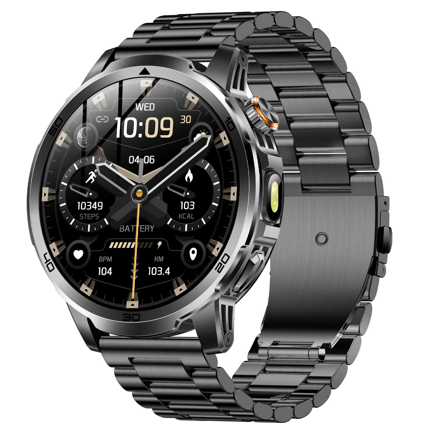 Smartwatch Microwear AK95 – Black Steel