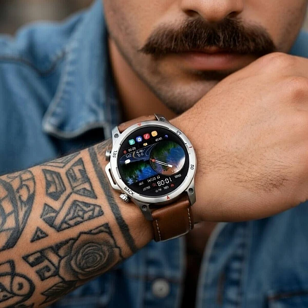 Smartwatch Microwear DK68 - Brown Leder
