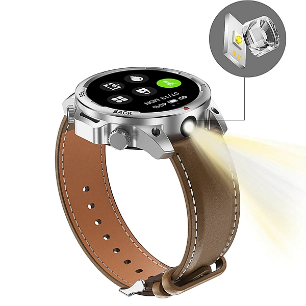 Smartwatch Microwear DK68 - Brown Leder