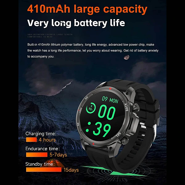 Smartwatch Microwear DK68 - Brown Leder