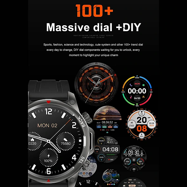 Smartwatch Microwear DK68 - Brown Leder