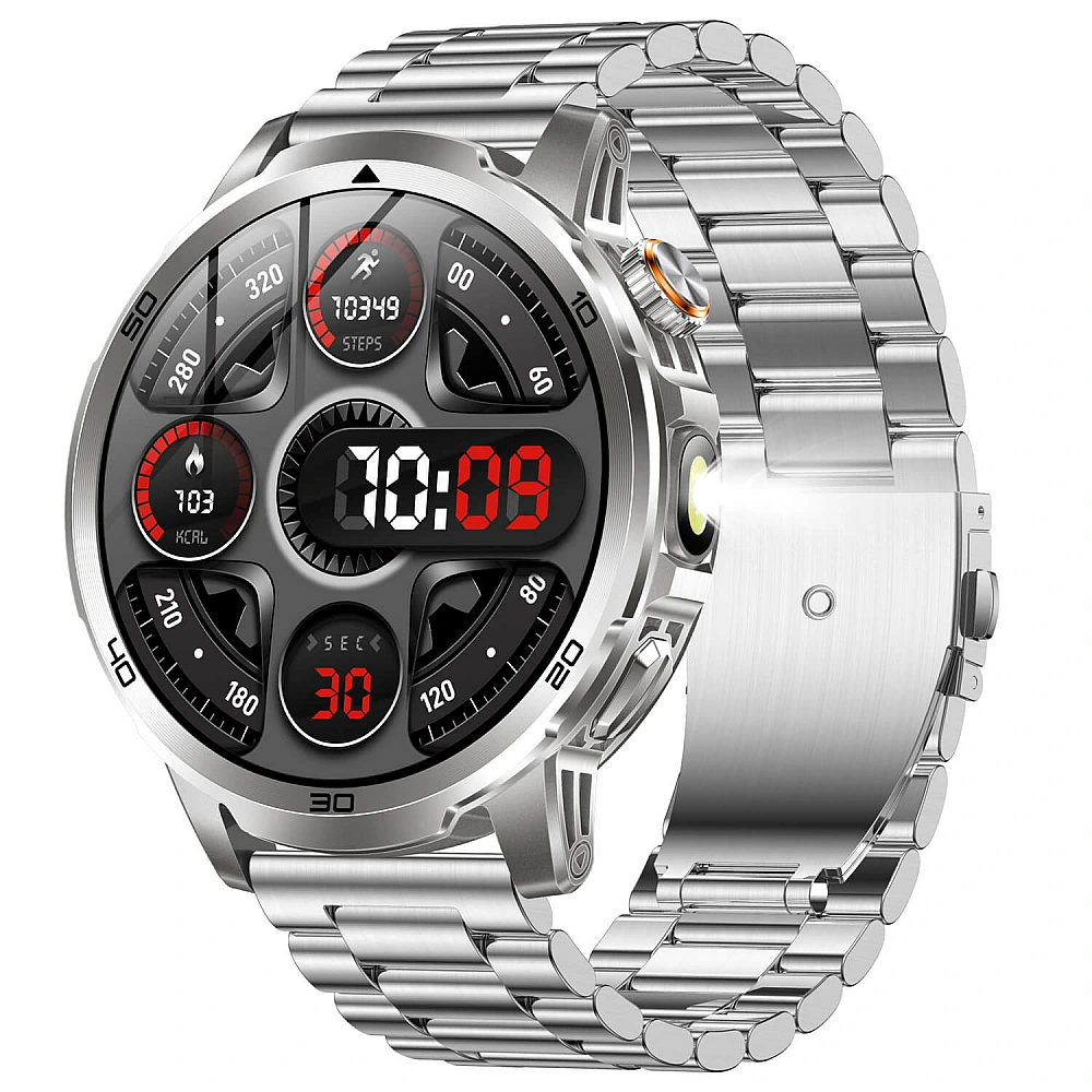 Smartwatch Microwear AK95 – Silver Steel