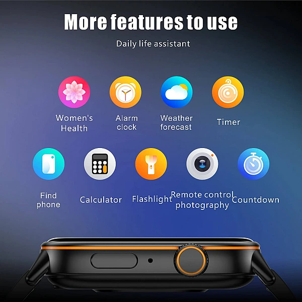 Smartwatch Microwear QX17 - Gold Silicone Smartwatch Microwear QX17 - Gold Silicone