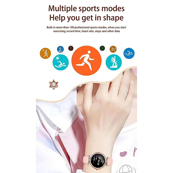 Smartwatch Microwear AK73 – Gold Diamond Steel Smartwatch Microwear AK73 – Gold Diamond Steel