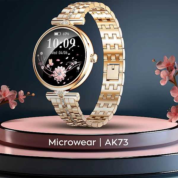 Smartwatch Microwear AK73 – Gold Diamond Steel Smartwatch Microwear AK73 – Gold Diamond Steel