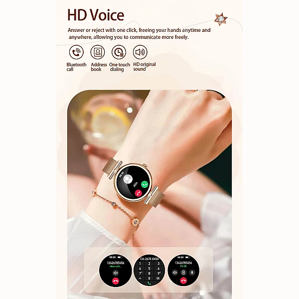 Smartwatch Microwear AK73 – Gold Diamond Steel Smartwatch Microwear AK73 – Gold Diamond Steel