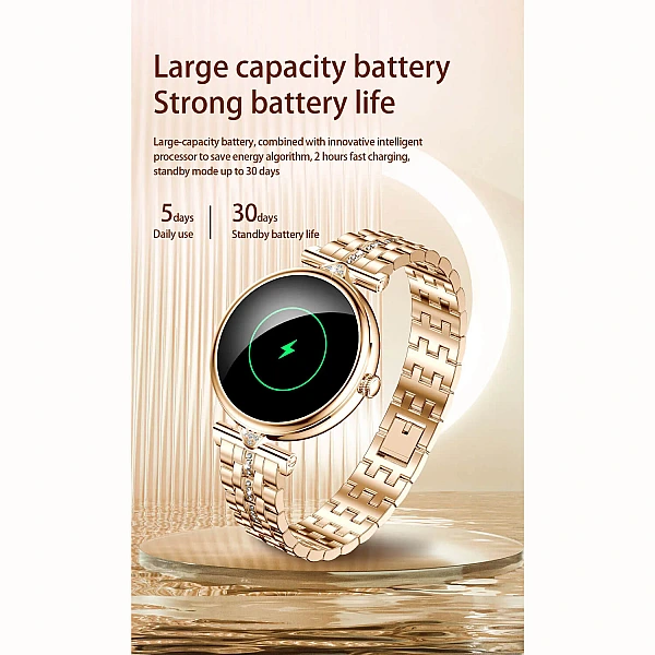 Smartwatch Microwear AK73 – Gold Diamond Steel Smartwatch Microwear AK73 – Gold Diamond Steel