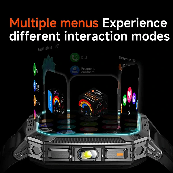 Smartwatch Microwear AK86 - Black Steel Smartwatch Microwear AK86 - Black Steel