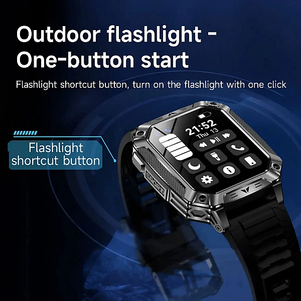 Smartwatch Microwear AK86 - Black Steel Smartwatch Microwear AK86 - Black Steel