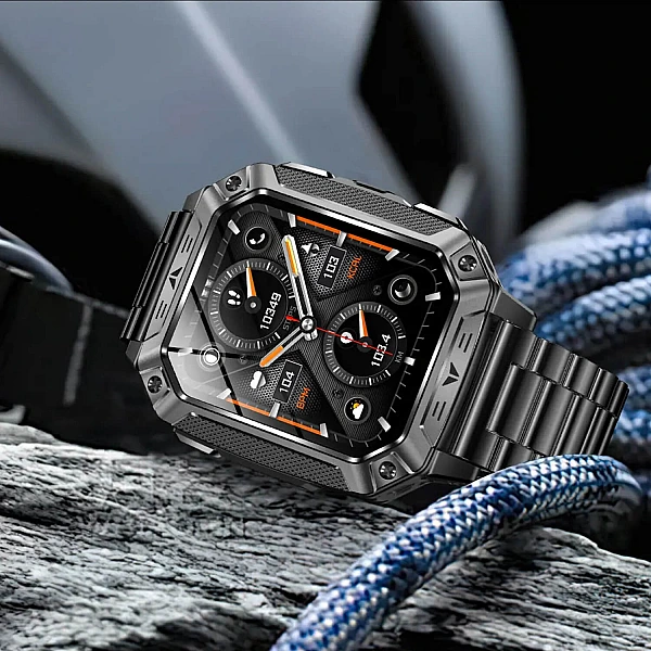 Smartwatch Microwear AK86 - Black Steel Smartwatch Microwear AK86 - Black Steel