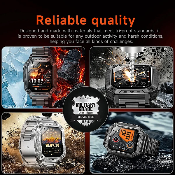 Smartwatch Microwear AK86 - Black Steel Smartwatch Microwear AK86 - Black Steel
