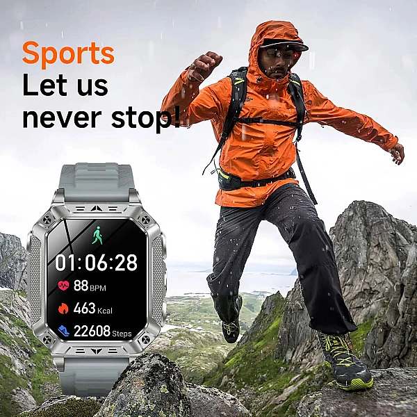 Smartwatch Microwear AK86 - Black Steel Smartwatch Microwear AK86 - Black Steel
