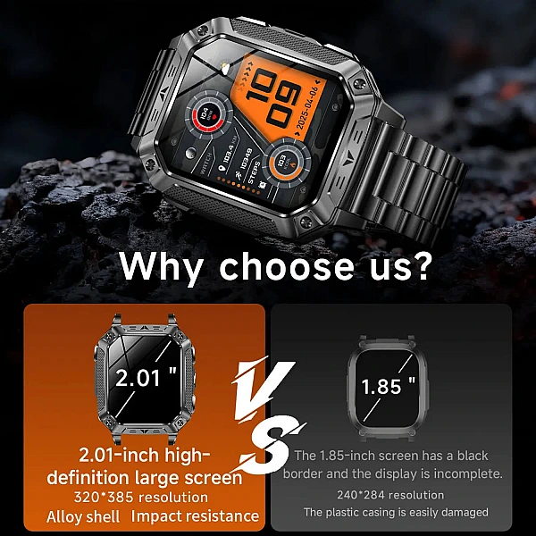 Smartwatch Microwear AK86 - Black Steel Smartwatch Microwear AK86 - Black Steel