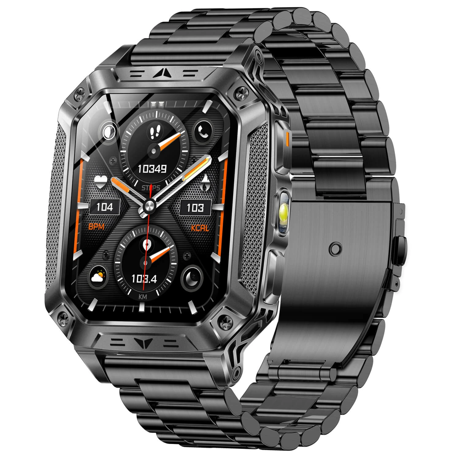 Smartwatch Microwear AK86 - Black Steel Smartwatch Microwear AK86 - Black Steel