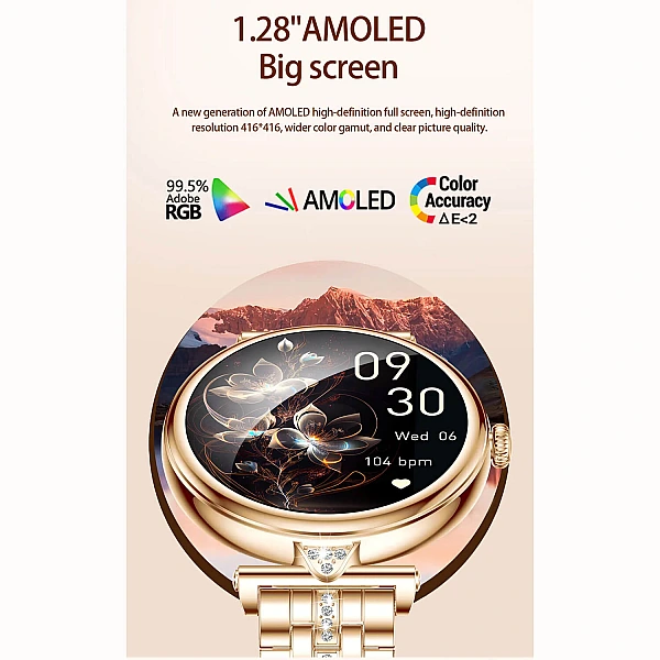 Smartwatch Microwear AK73 - Silver Diamond Steel Smartwatch Microwear AK73 - Silver Diamond Steel