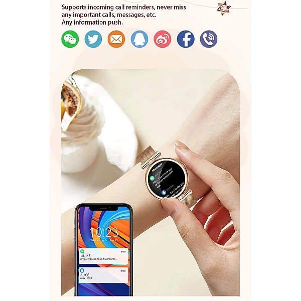 Smartwatch Microwear AK73 - Silver Diamond Steel Smartwatch Microwear AK73 - Silver Diamond Steel