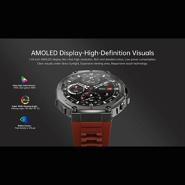 Smartwatch Microwear DM58 GPS – Red KeramikSilicone Smartwatch Microwear DM58 GPS – Red KeramikSilicone