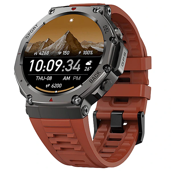 Smartwatch Microwear DM58 GPS – Red KeramikSilicone