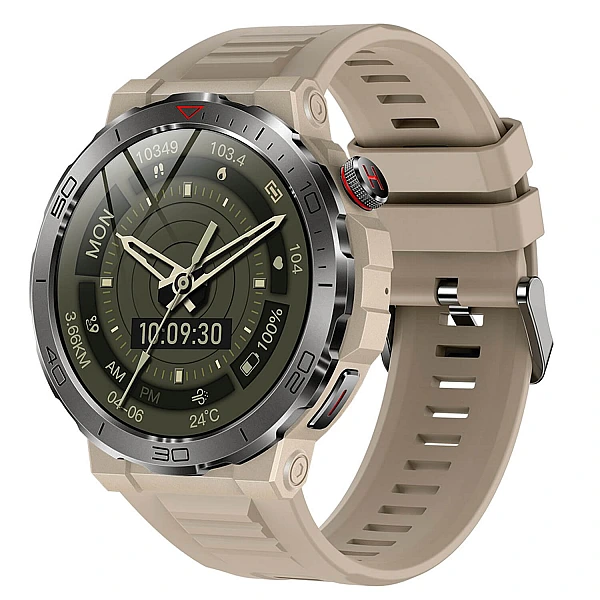 Smartwatch Microwear MK68 – Beige Silicone