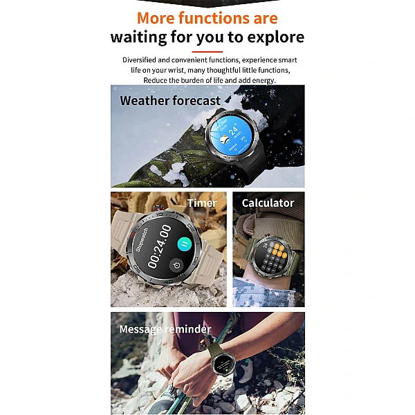 Smartwatch Microwear MK68 - Black Silicone Smartwatch Microwear MK68 - Black Silicone