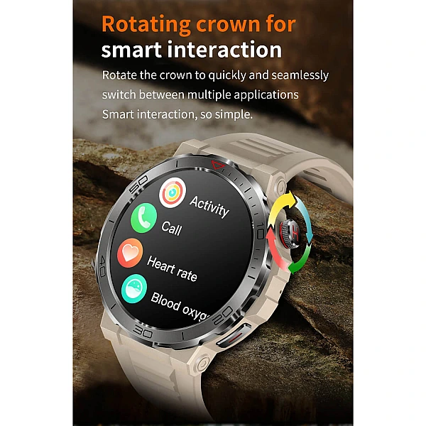 Smartwatch Microwear MK68 - Black Silicone Smartwatch Microwear MK68 - Black Silicone
