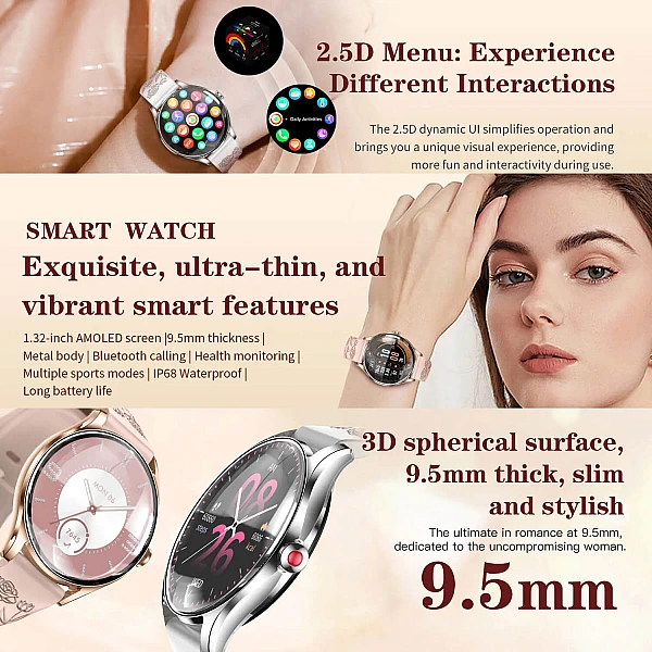 Smartwatch Microwear H03 - Pink Silicone Smartwatch Microwear H03 - Pink Silicone