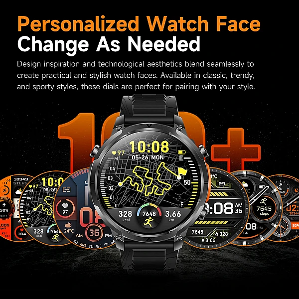 Smartwatch Microwear MK100 - Black Silicone Smartwatch Microwear MK100 - Black Silicone