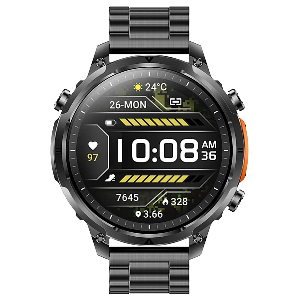 Smartwatch Microwear MK100 - Black Steel Smartwatch Microwear MK100 - Black Steel