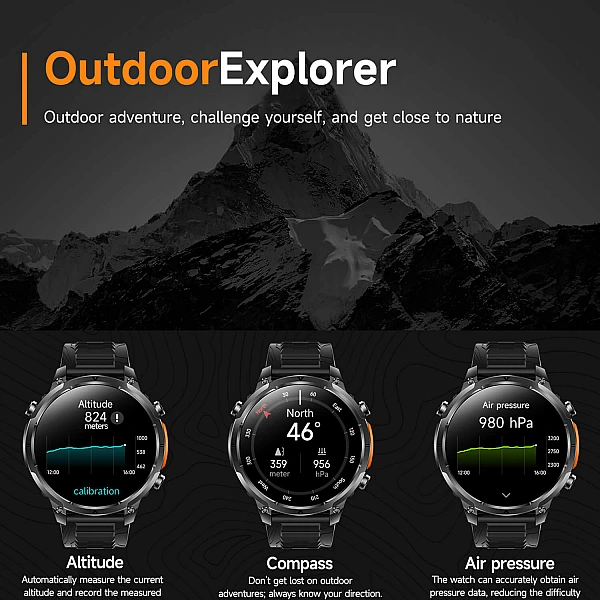 Smartwatch Microwear MK100 - Silver Steel Smartwatch Microwear MK100 - Silver Steel
