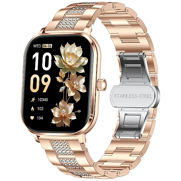 Smartwatch AK108 Microwear – Gold Steel