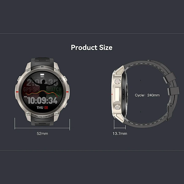 Smartwatch Microwear DM59 – Black Silicone Smartwatch Microwear DM59 – Black Silicone