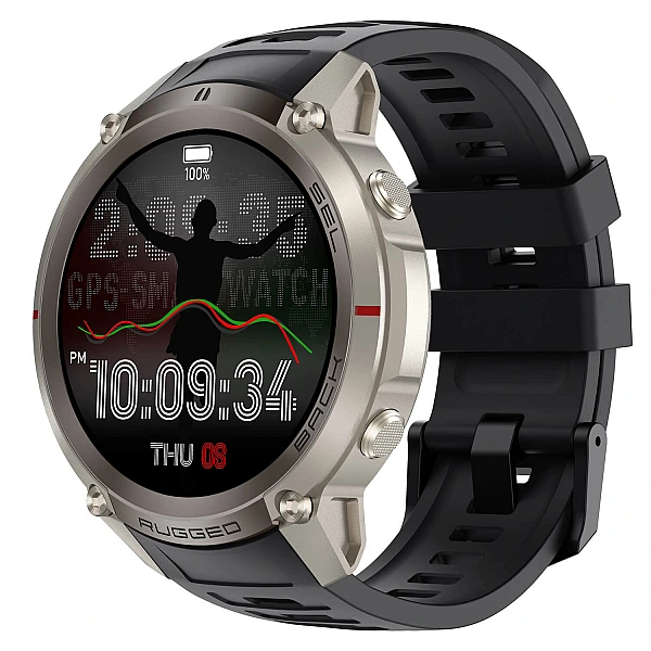 Smartwatch Microwear DM59 – Black Silicone Smartwatch Microwear DM59 – Black Silicone