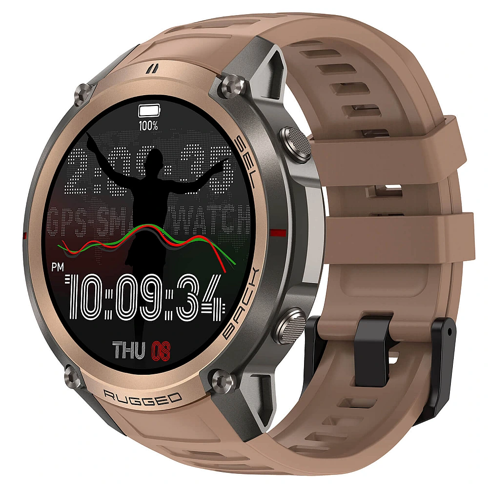 Smartwatch Microwear DM59 – Gold Silicone