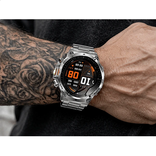 Smartwatch Microwear AK82 – Silver Steel Smartwatch Microwear AK82 – Silver Steel