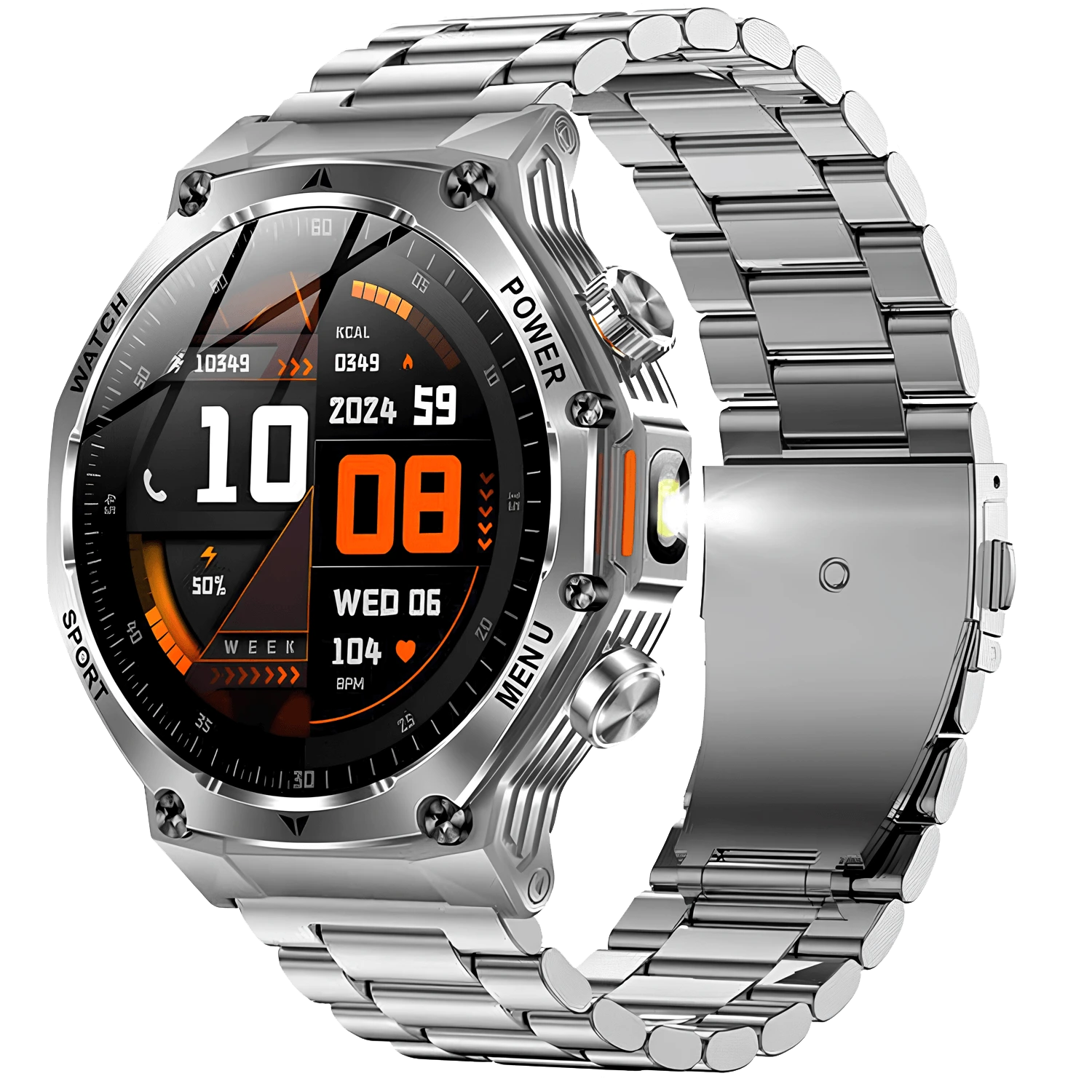 Smartwatch Microwear AK82 – Silver Steel Smartwatch Microwear AK82 – Silver Steel