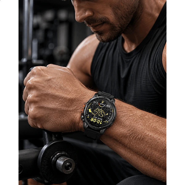 Smartwatch Microwear MK100 - Black Silicone Smartwatch Microwear MK100 - Black Silicone