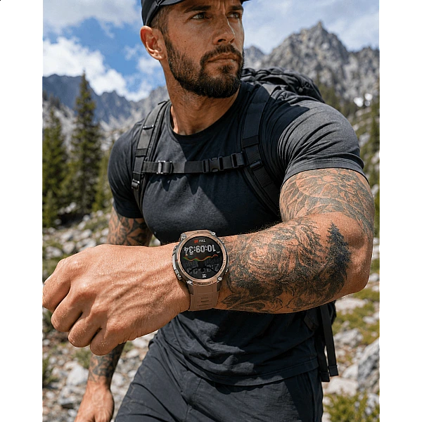 Smartwatch Microwear DM59 – Gold Silicone