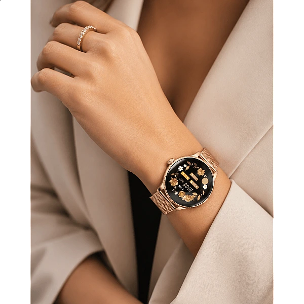 Smartwatch Microwear I225 - Gold Steel